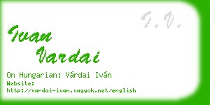 ivan vardai business card